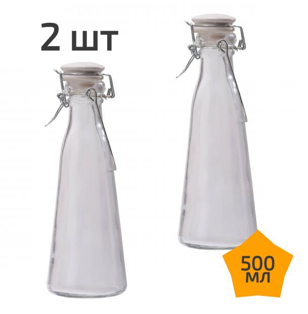 2 бутылки из стекла с пробкой 500 мл Nordic Tales NTN_1_500_SET_2