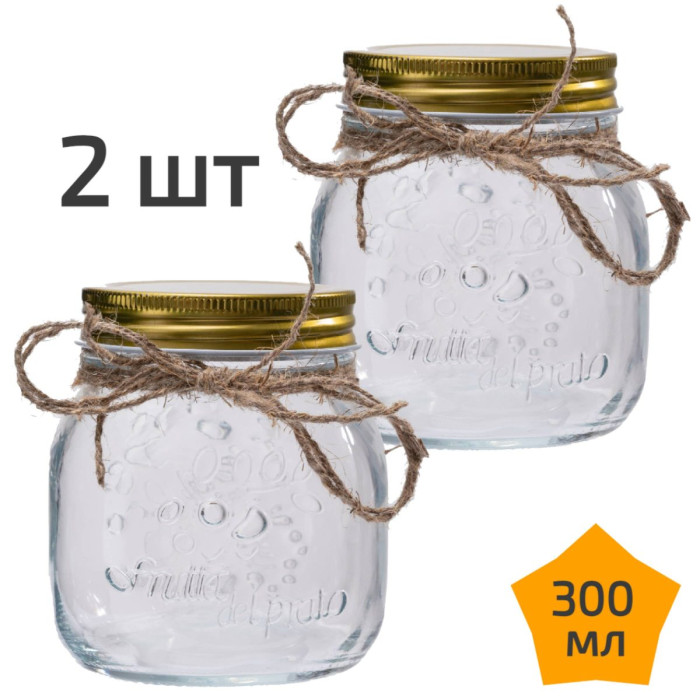 2 стеклянные банки с крышкой 300 мл Nordic Tales Fruta NTF_1_300_SET_2