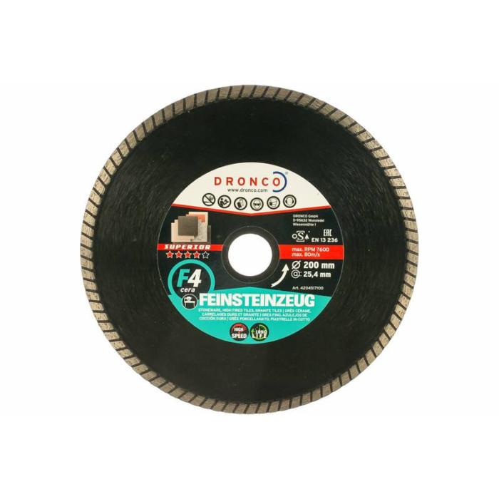 Диск алмазный F4 Cera Express GRF 200x2x25,4 Dronco 4204517100