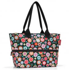 Шоппер женский Reisenthel Shopper E1 Happy Flowers RJ7048, сумка шоппер, с принтом, с карманом, мягкий