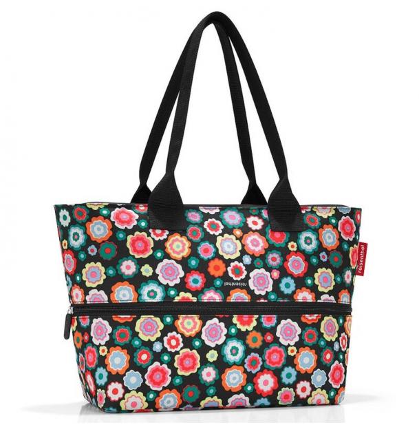 Шоппер женский Reisenthel Shopper E1 Happy Flowers RJ7048, сумка шоппер, с принтом, с карманом, мягкий