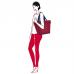 Сумка шоппер женская Reisenthel Shopper M Dark Ruby ZS3035, с принтом, большой, тканевый, бордовый