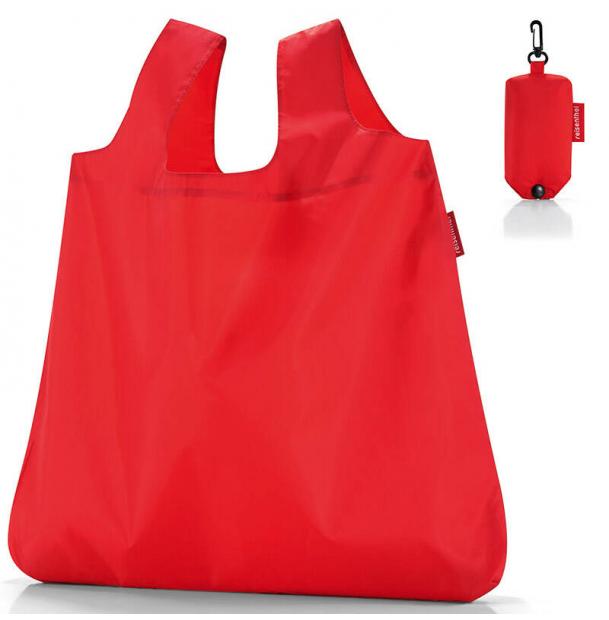 Сумка шоппер Reisenthel Mini Maxi Pocket Red AO3004, тканевая, складная, женская, авоська