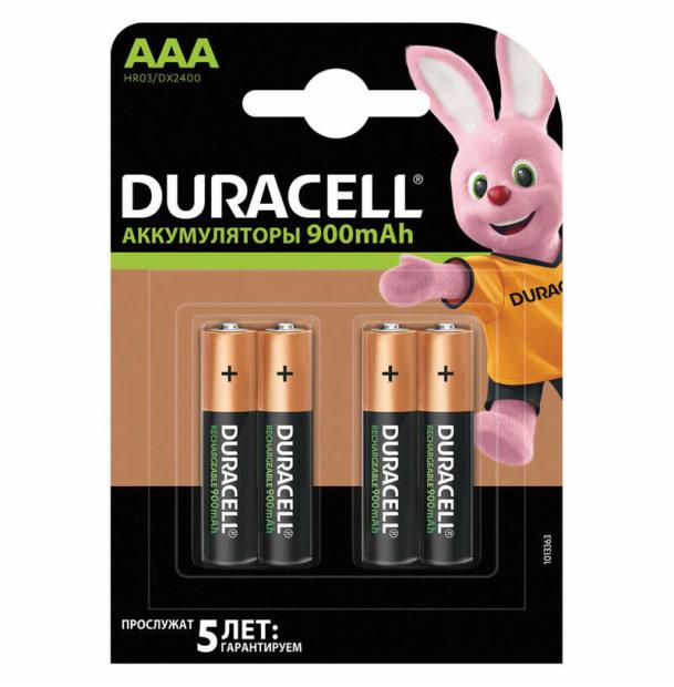 Аккумуляторы Duracell R03 AAA BL4 NI-MH 900mAh 098350
