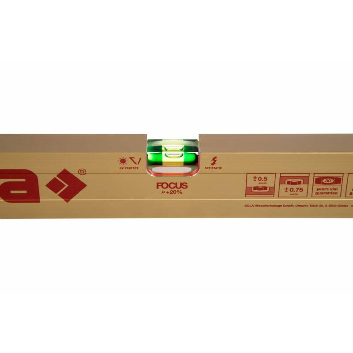 Алюминиевый уровень Sola AZ 60 2 глазка 01160801 3