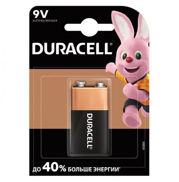 Батарейка Duracell Basic Крона 6LR61 BL1 Alkaline 9V CN 066267