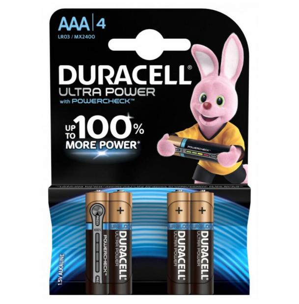 Батарейка Duracell ULTRA POWER LR03 AAA BL4 Alkaline 1.5V BE 062931