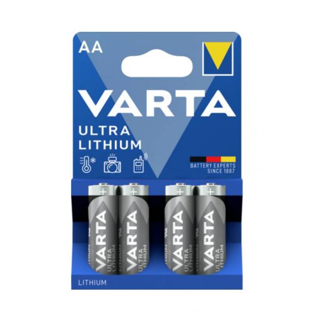 Батарейка литиевая VARTA Ultra Lithium AA 4 шт 06106-4