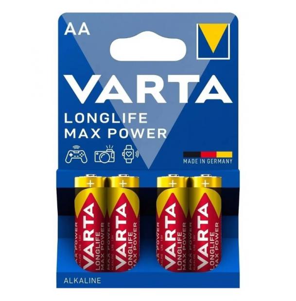 Батарейка щелочная VARTA LONGLIFE MAX POWER (Max Tech Alkaline) AA 4 шт 04706