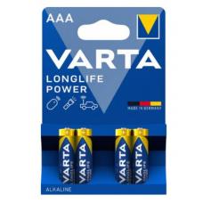 Батарейка щелочная VARTA Longlife Power Alkaline AAA 4 шт