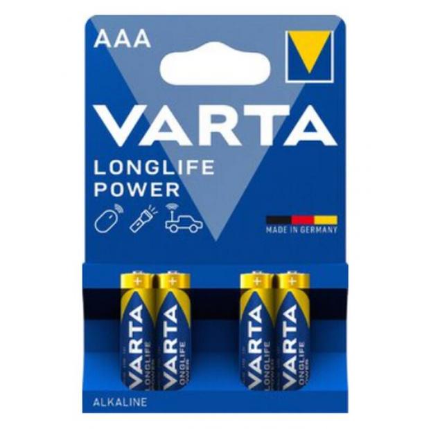 Батарейка щелочная VARTA Longlife Power Alkaline AAA 4 шт 4903113414