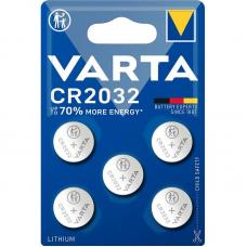 Батарейка Varta ELECTRONICS CR2032 BL5 Lithium 3V (6032) 60321-5