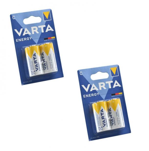 Батарейка Varta ENERGY LR14 C BL4 Alkaline 1.5V (4114) 04114-2-n