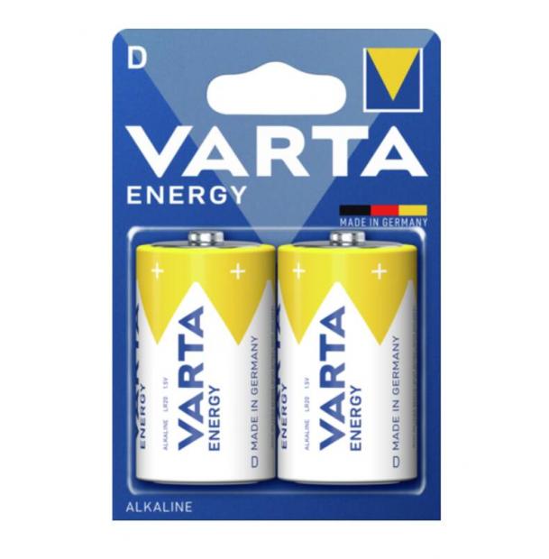 Батарейка Varta Energy LR20 D BL2 Alkaline 1.5V (4120) 41202-2