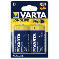 Батарейка Varta LONGLIFE LR20 D BL2 Alkaline 1.5V (4120) 04120-2