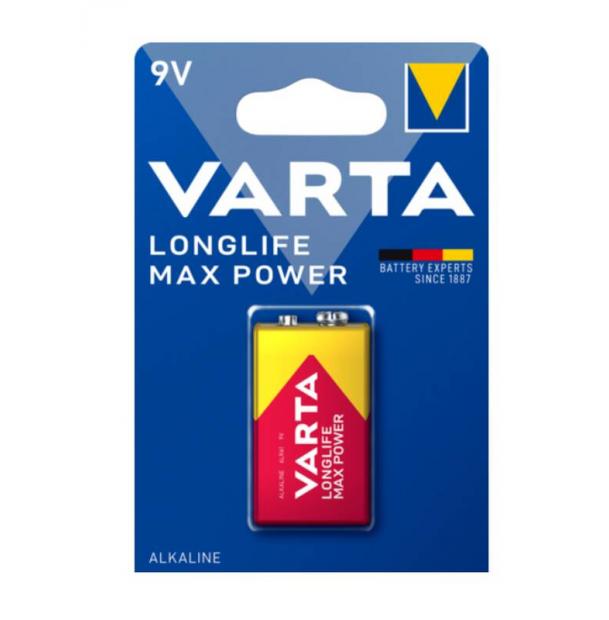 Батарейка Varta LONGLIFE MAX POWER Крона 6LR61 BL1 Alkaline 9V 04722