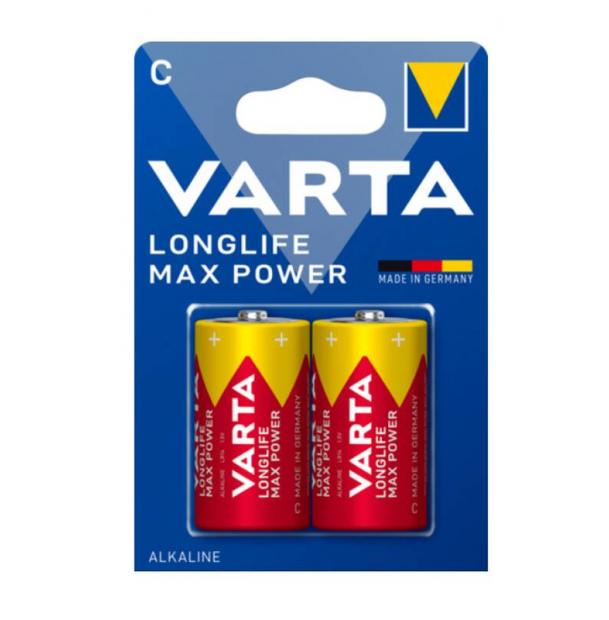 Батарейка Varta LONGLIFE MAX POWER LR14 C BL2 Alkaline 1.5V 04714-2