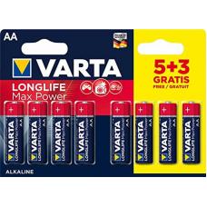 Батарейка Varta LONGLIFE MAX POWER LR6 AA BL8 Alkaline1.5V 04706101418
