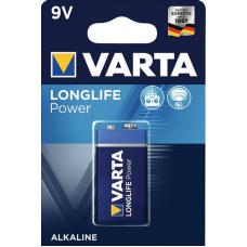 Батарейка Varta LONGLIFE POWER Крона 6LR61 BL1 Alkaline 9V 04922