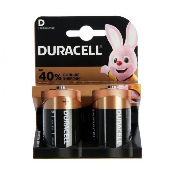 Батарейки Duracell Basic LR20 D BL2 Alkaline 1.5V US 052512