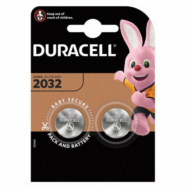 Батарейки Duracell CR2032 BL2 Lithium 3V CN 054967