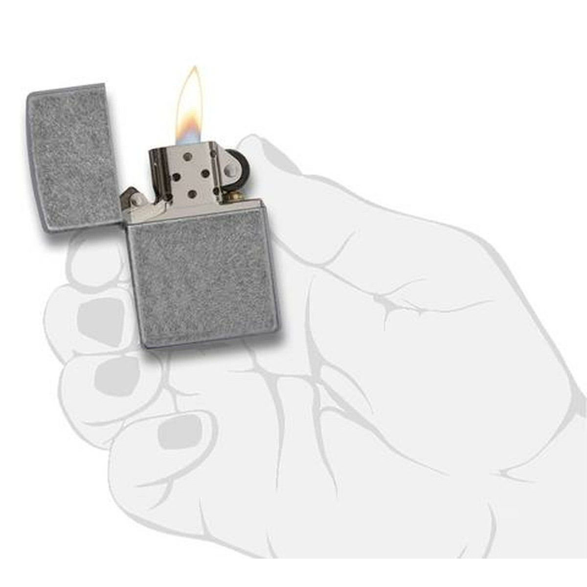 Бензиновая зажигалка ZIPPO 121FB Antique Silver Plate + бензин Zippo 125 мл 6