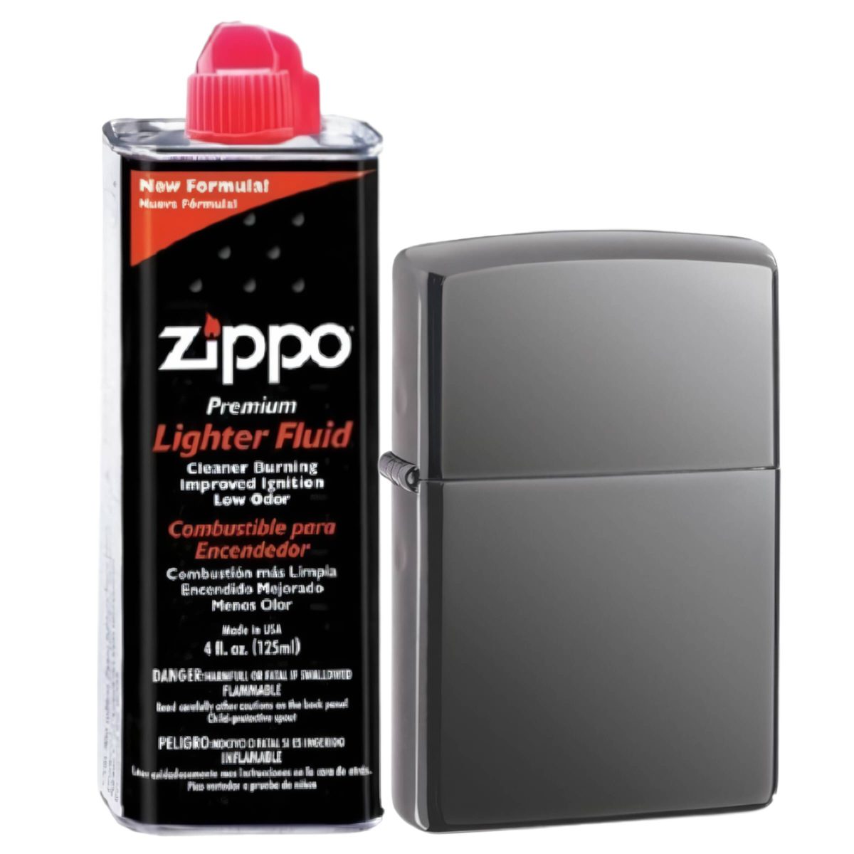 Бензиновая зажигалка ZIPPO 150 Black Ice + бензин Zippo 125 мл 1