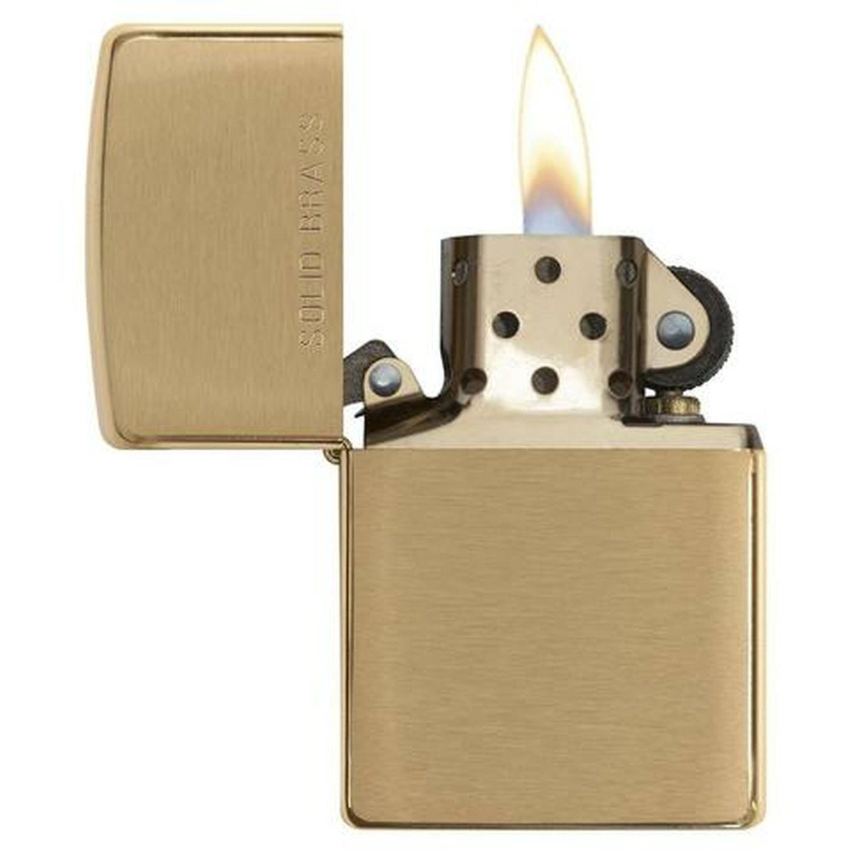 Бензиновая зажигалка ZIPPO 204 Brushed Brass + бензин Zippo 125 мл 2