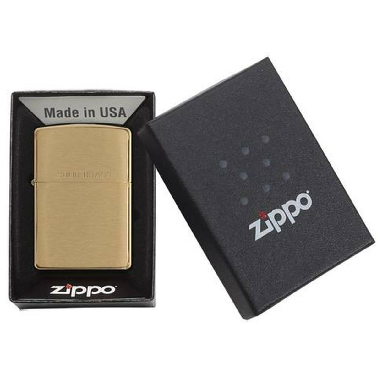 Бензиновая зажигалка ZIPPO 204 Brushed Brass + бензин Zippo 125 мл 5