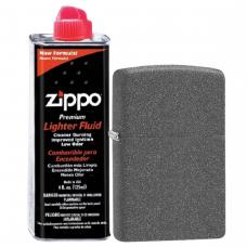 Бензиновая зажигалка ZIPPO 211 Iron Stone + бензин Zippo 125 мл