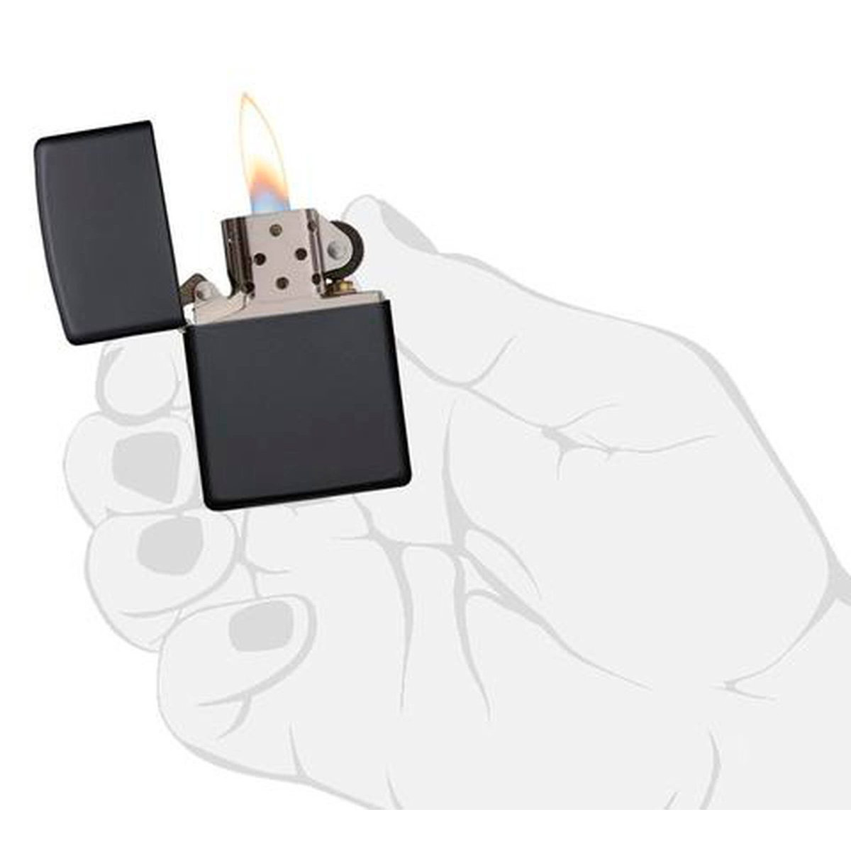 Бензиновая зажигалка ZIPPO 218 Black Matte + бензин Zippo 125 мл 8