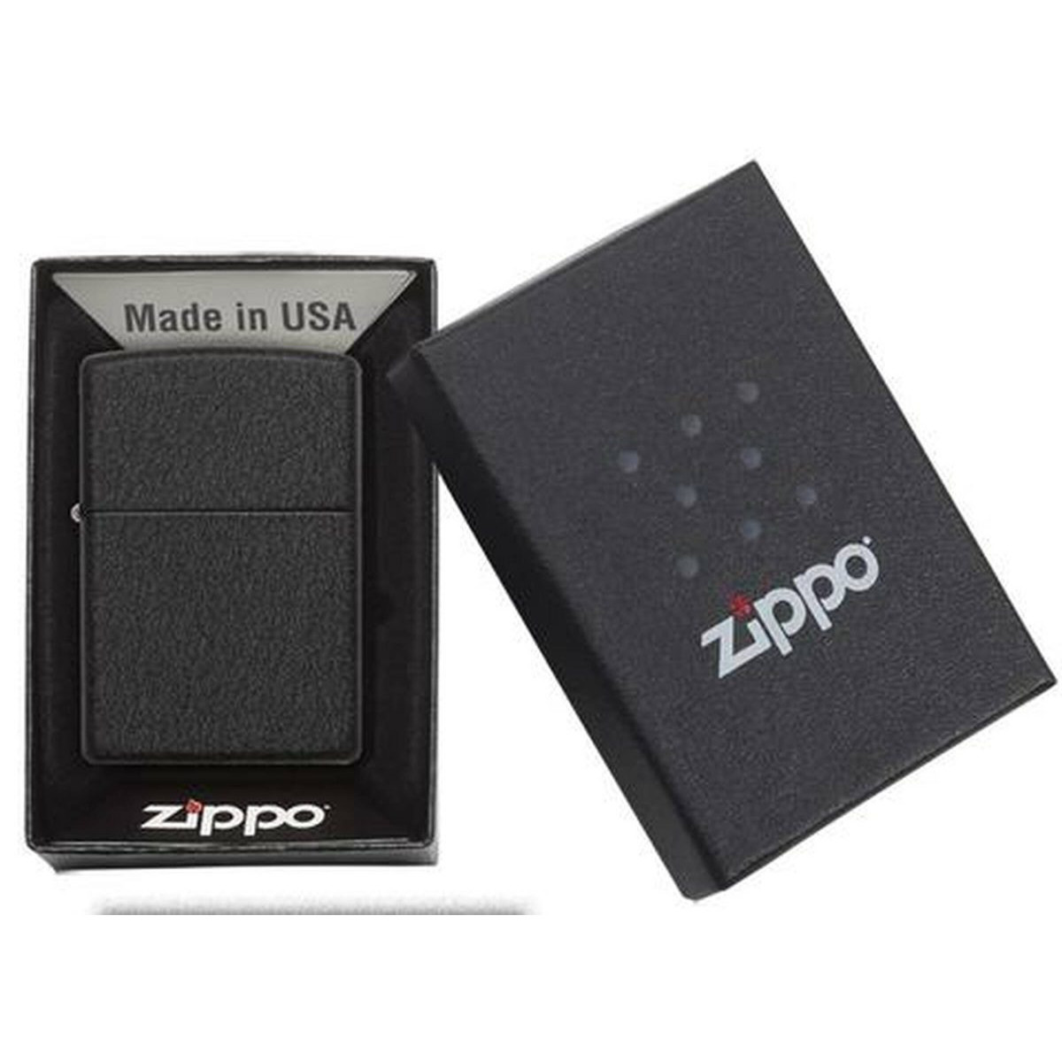 Бензиновая зажигалка ZIPPO 236 Black Crackle + бензин Zippo 125 мл 8