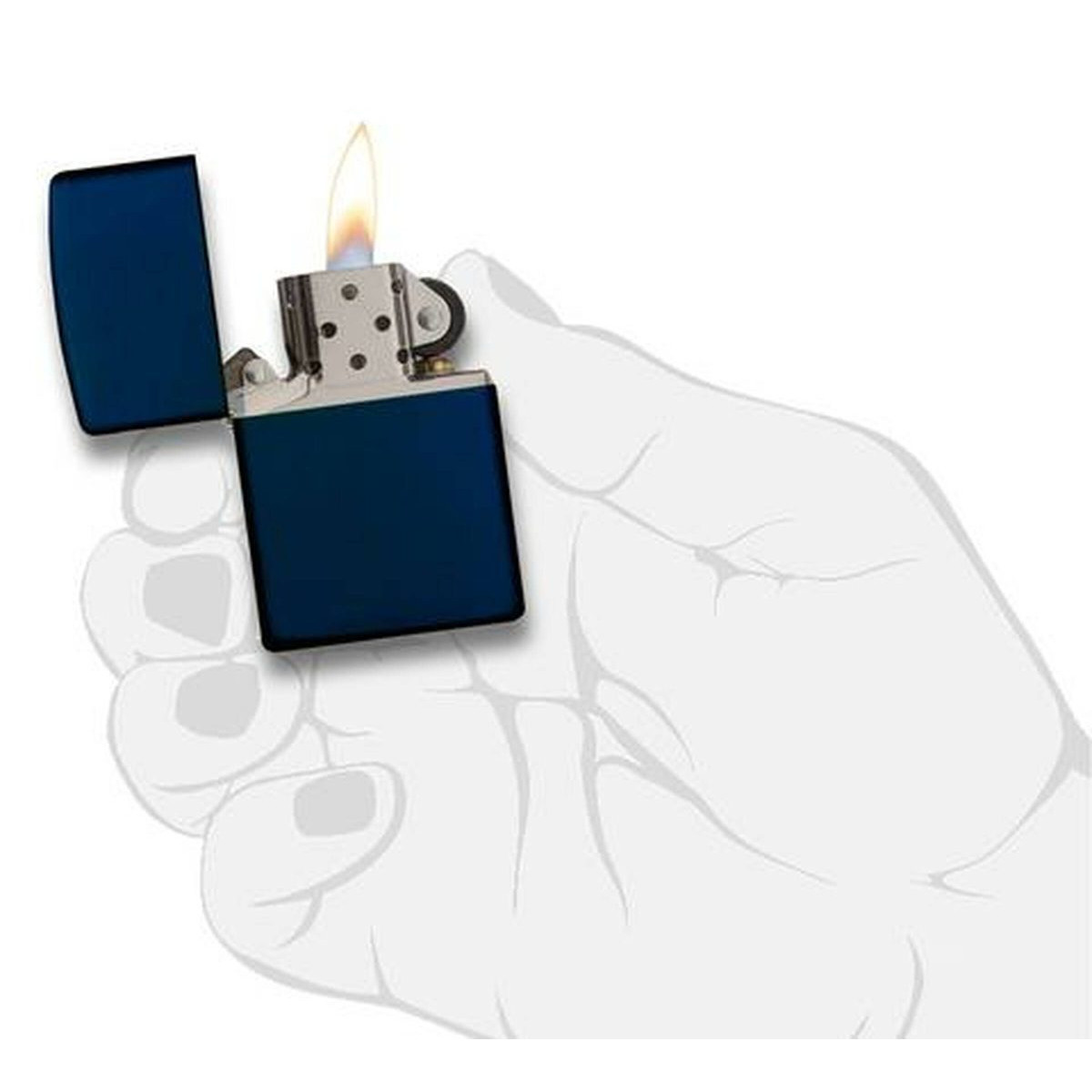 Бензиновая зажигалка ZIPPO 239 Navy Matte + бензин Zippo 125 мл 8