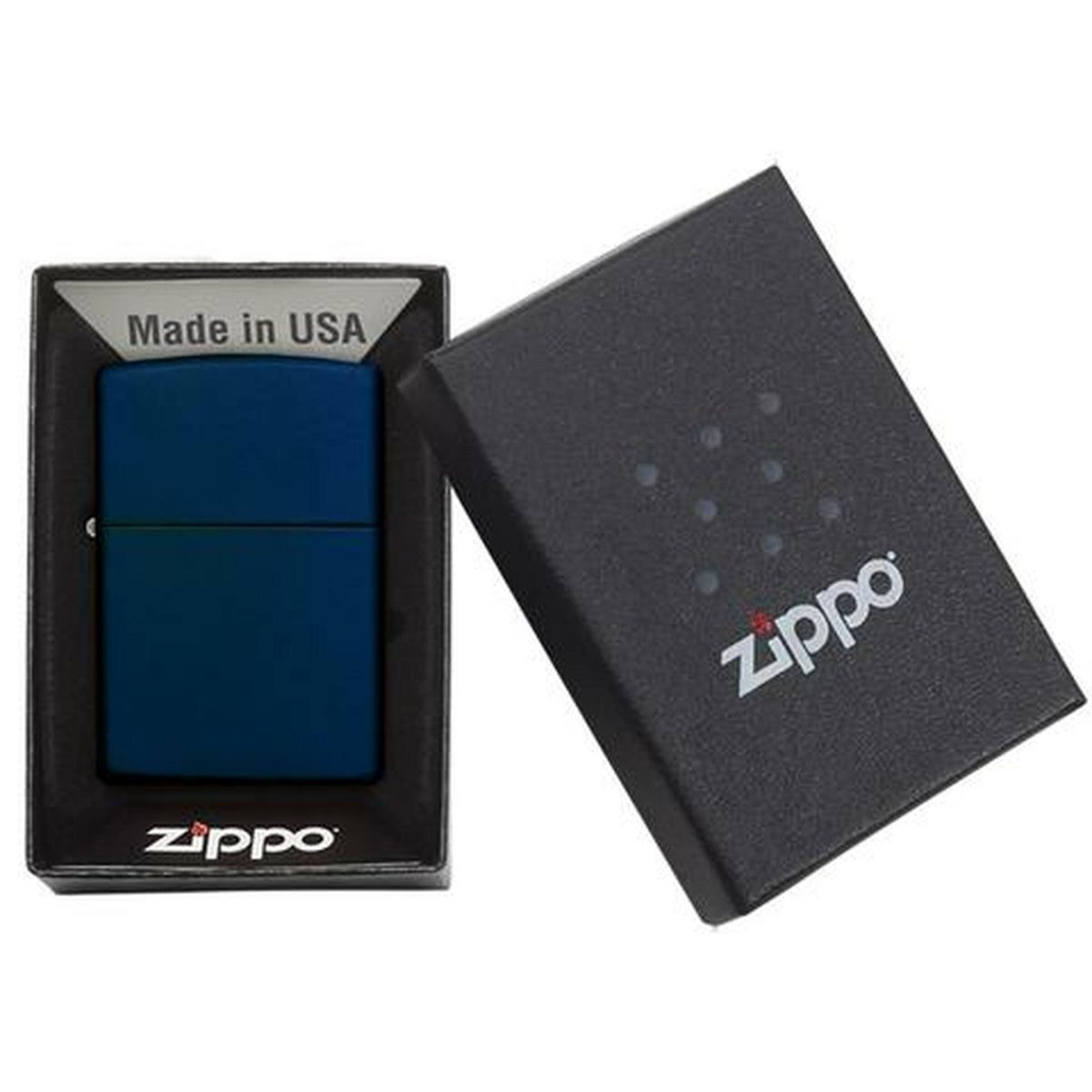 Бензиновая зажигалка ZIPPO 239 Navy Matte + бензин Zippo 125 мл 6