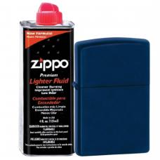 Бензиновая зажигалка ZIPPO 239 Navy Matte + бензин Zippo 125 мл