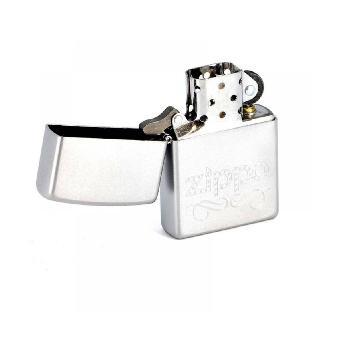 Бензиновая зажигалка ZIPPO 24335 Classic Satin Chrome + бензин Zippo 125 мл 3