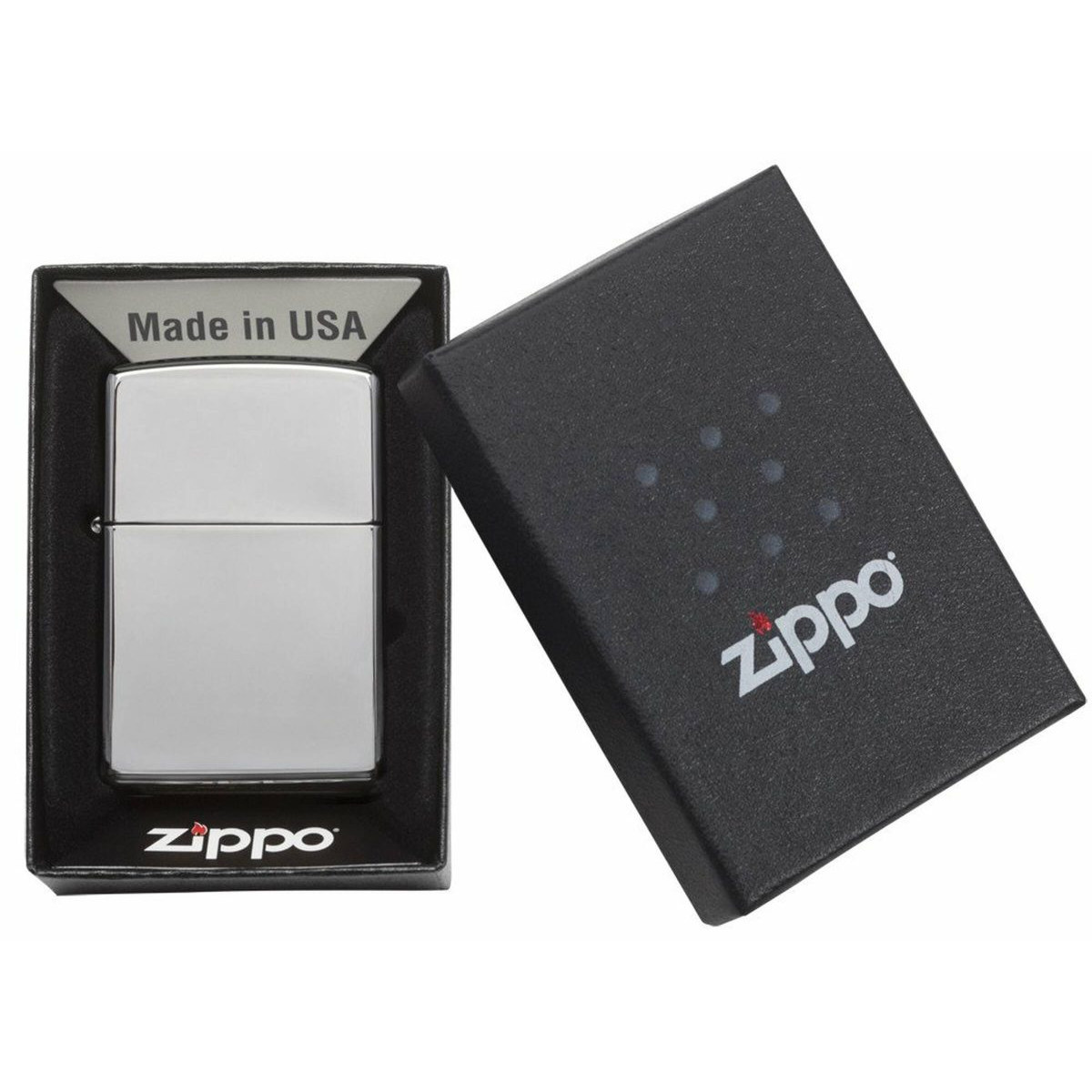 Бензиновая зажигалка ZIPPO 250 High Polish Chrome + бензин Zippo 125 мл 7