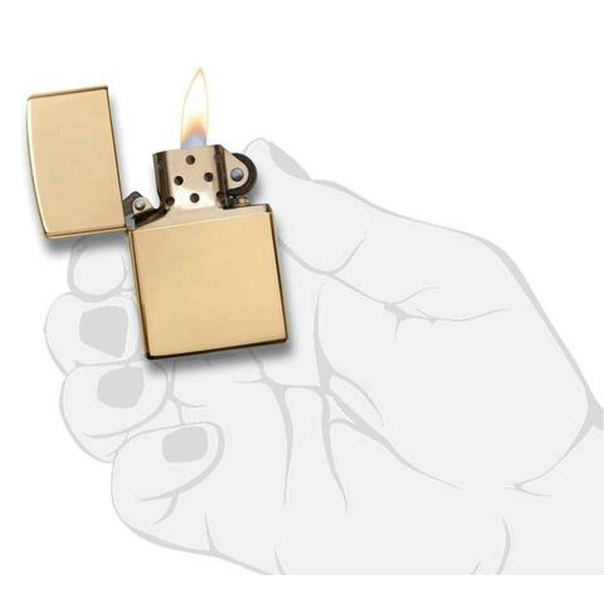 Бензиновая зажигалка ZIPPO 254B High Polish Brass + бензин Zippo 125 мл 3