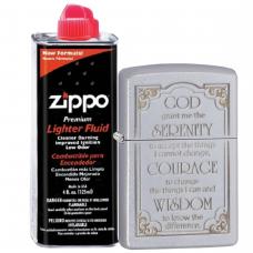 Бензиновая зажигалка ZIPPO 28458 Serenity + бензин Zippo 125 мл