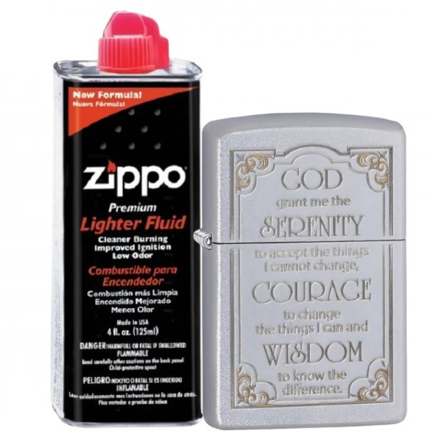 Бензиновая зажигалка ZIPPO 28458 Serenity + бензин Zippo 125 мл 28458-3141