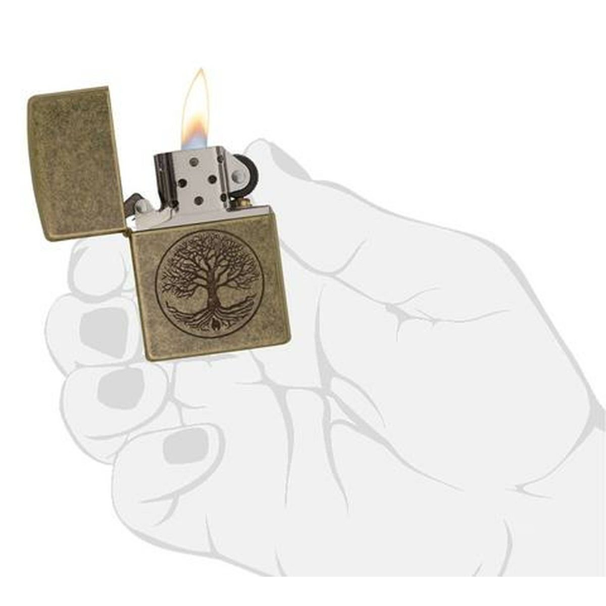 Бензиновая зажигалка ZIPPO 29149 Classic Antique Brass + бензин Zippo 125 мл 4