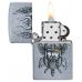 Бензиновая зажигалка ZIPPO 29871 Viking Street Chrome + бензин Zippo 125 мл 29871-3141