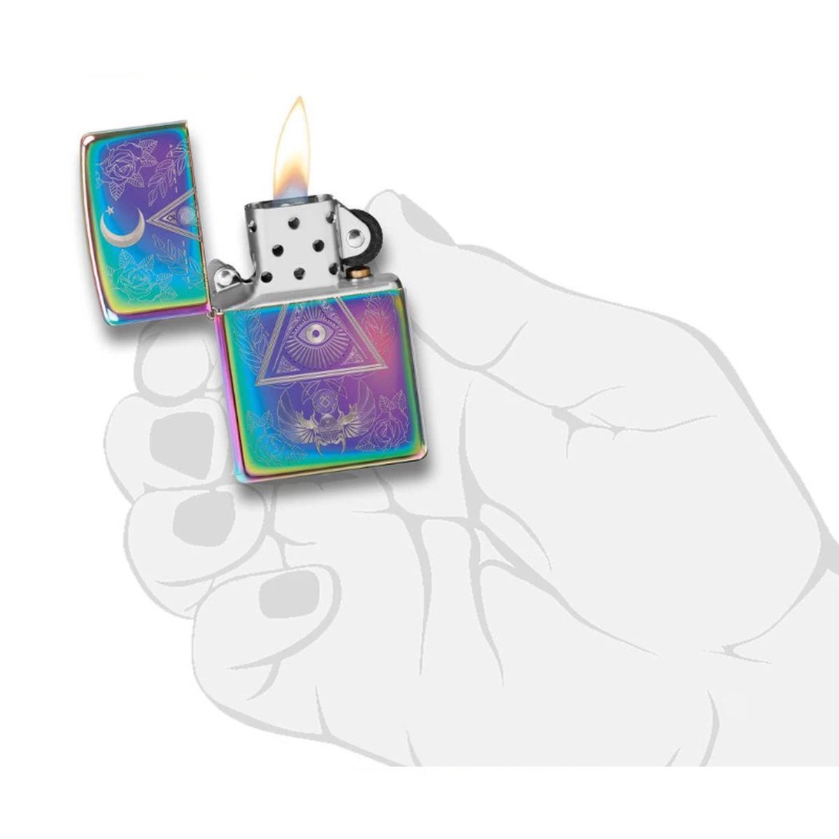 Бензиновая зажигалка ZIPPO 49061 Classic Multi Color + бензин Zippo 125 мл 8