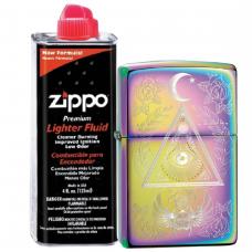 Бензиновая зажигалка ZIPPO 49061 Classic Multi Color + бензин Zippo 125 мл