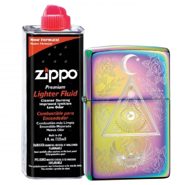 Бензиновая зажигалка ZIPPO 49061 Classic Multi Color + бензин Zippo 125 мл 49061-3141