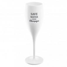 Бокал для шампанского Koziol с надписью Save Water Drink Champagne белый 3436525