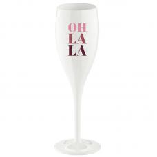 Бокал для шампанского Koziol Cheers, No 1, Oh La La, Superglas, 100 мл, белый 3920525