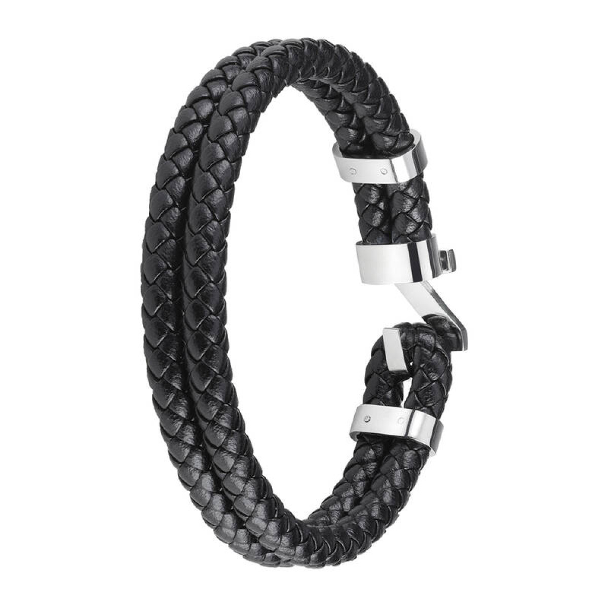 Браслет Steel Braided Leather 20 см Zippo 2007168 2