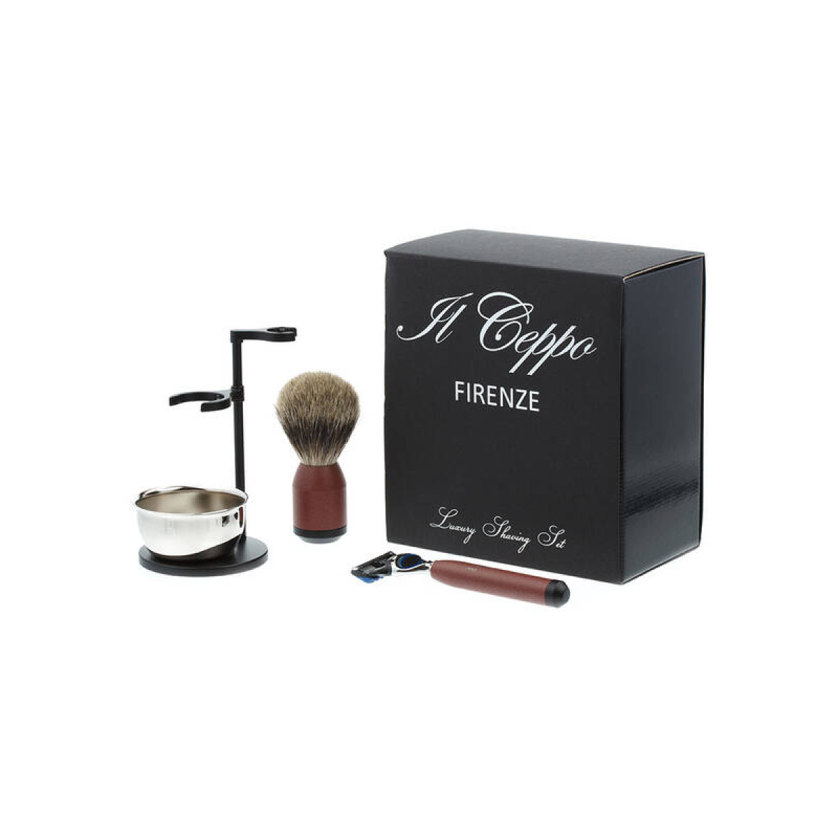 Бритвенный набор IL Ceppo Firenze красно-черный матовый SET-S112P4FT 4