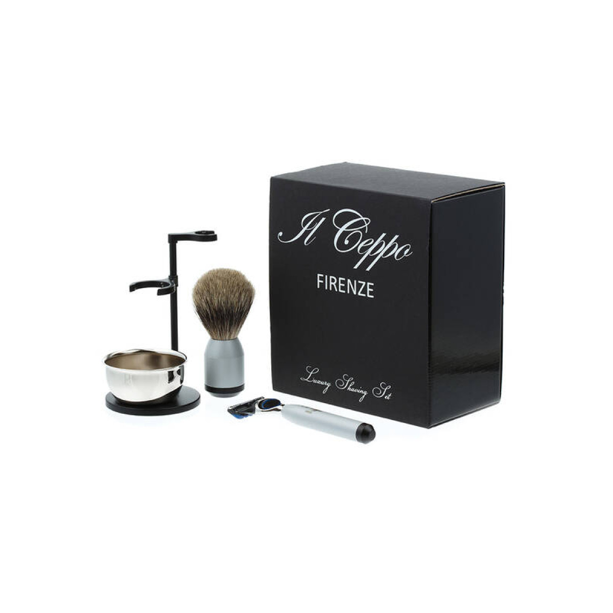 Бритвенный набор IL Ceppo Firenze серебристо-черный матовый SET-S112P3FT 4